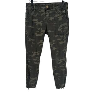 Kut From The Kloth Camouflage Ankle Skinny Jeans Green Military Casual Indie 8